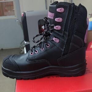Black & Pink Women's Tactical Work Boot